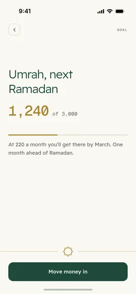 The Othman savings goal screen