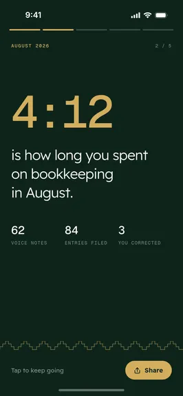 The Othman monthly recap screen